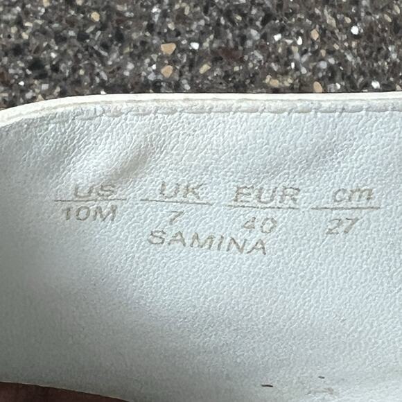 Franco Sarto White Leather Wedge Sandals Women's Size 10 M Open Toe Ankle Straps - Picture 11 of 12